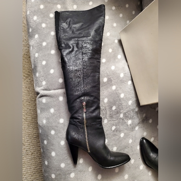 BCBG Knee high leather high heeled boots - Picture 4 of 13